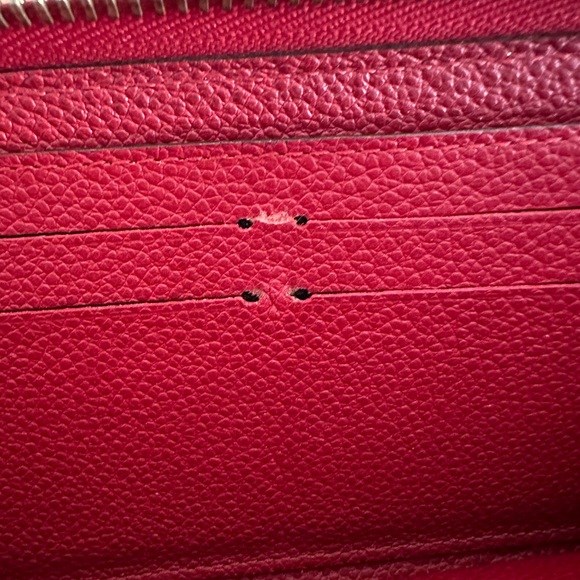 Authentic Louis Vuitton Empreinte Portefeuille Clemence Red Leather Wallet - Picture 10 of 15